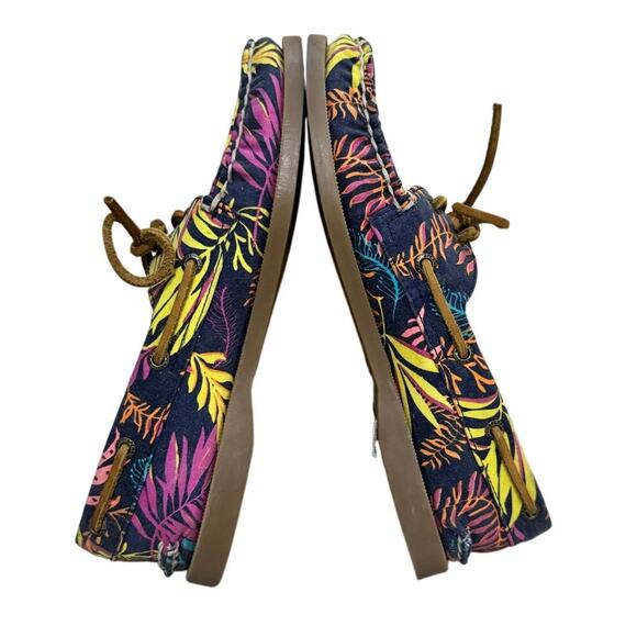 Sperry Top-Sider Women’s 6.5M Tropical Canvas Boat Shoes Multicolor Floral - Picture 4 of 8